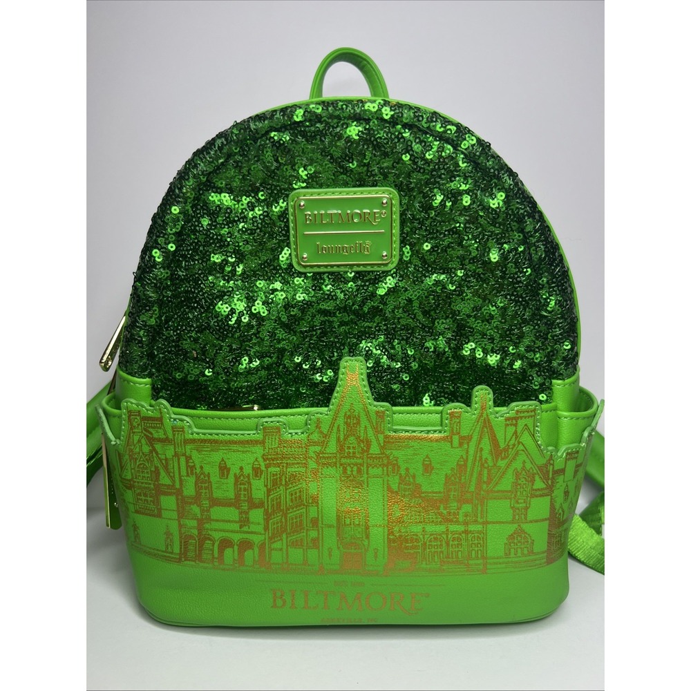 Biltmore x Loungefly Green Sequin Mini Backpack Estate Exclusive Sold Out